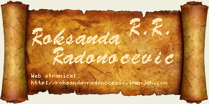 Roksanda Radonoćević vizit kartica
